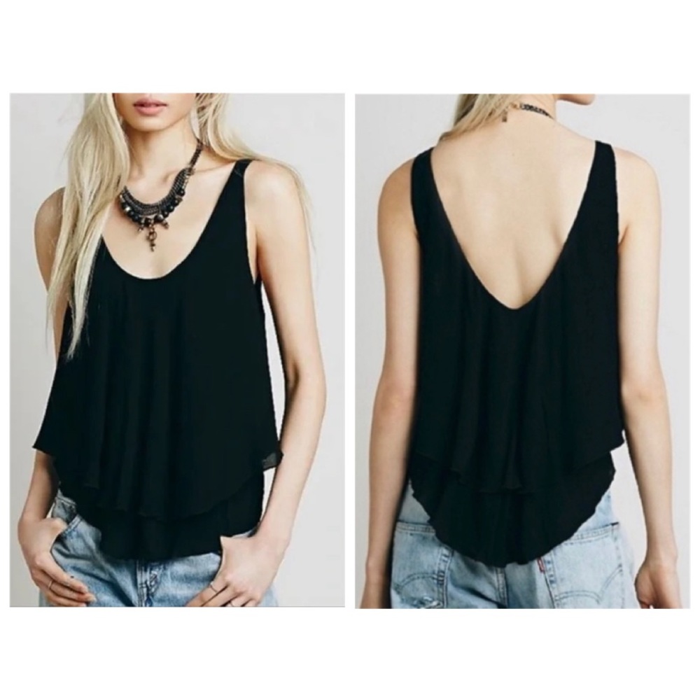 Intimately Free People Gauze Double Up Tank Top